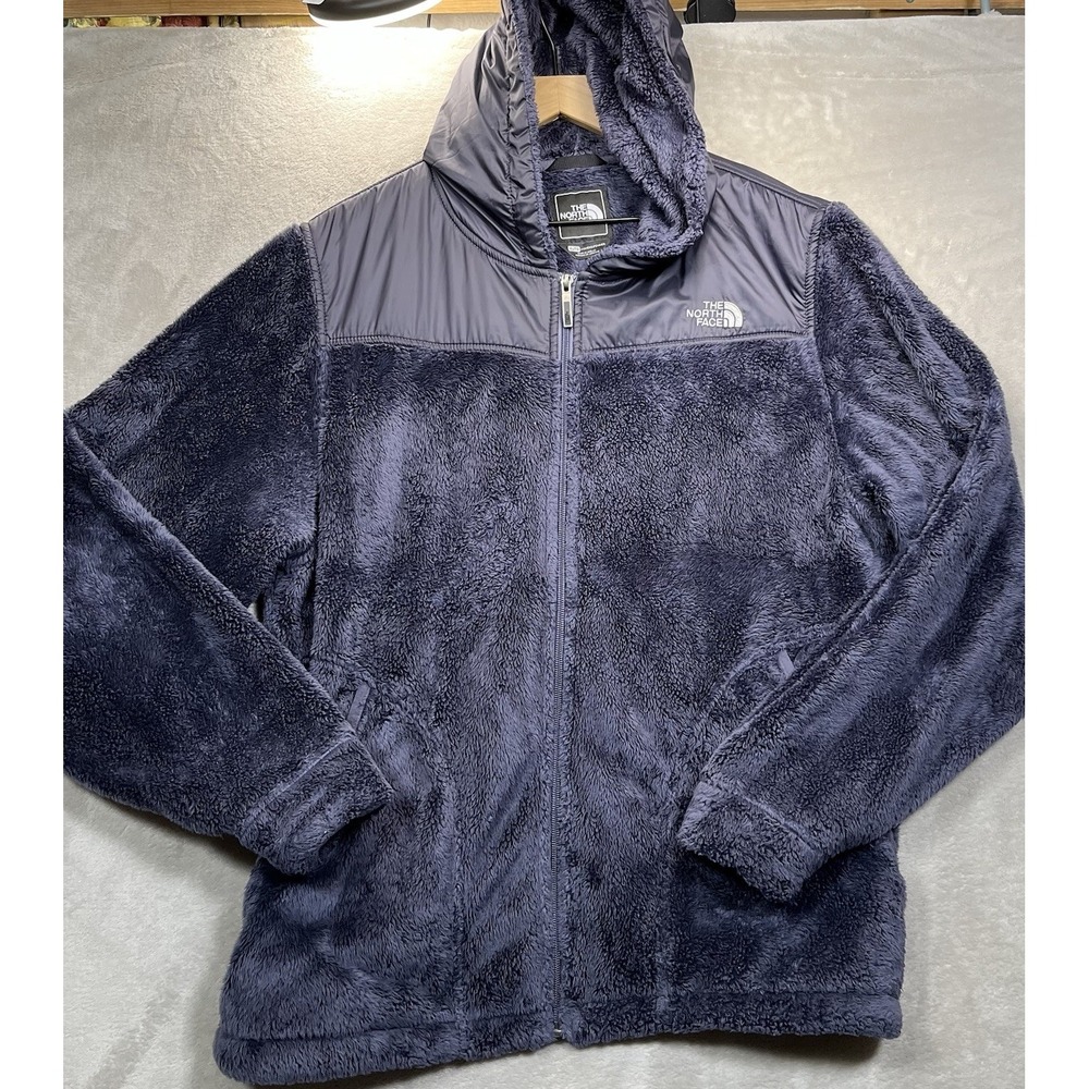 The North Face Jacket Women's XL Blue Oso Fleece Hooded Outdoor Hiking Gorpcore